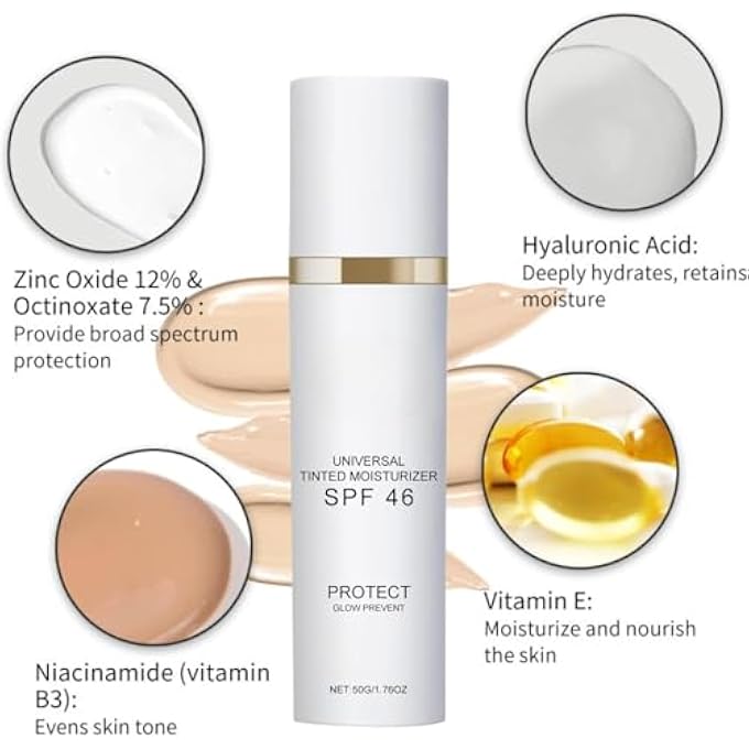 GraGra TINTED MOISTURISER SUNSCREEN, SPF 46 TINTED S-UNSCREEN, ANTI-AGING SUNSCREEN FOR FACE WITH VITAMIN C, ALL-IN-ONE FACE S_UNSCREEN AND FOUNDATION, NATURAL COVERAGE FOR FACIAL & DAILY USE - Image 4